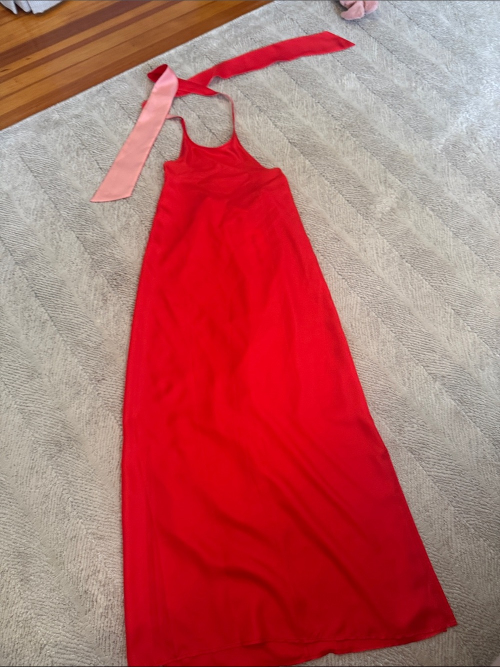 100% silk halter top maxi dress Parisian Brand La Prestic Quiston